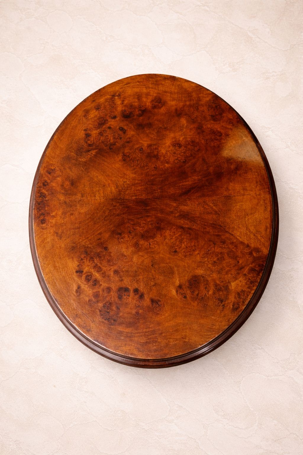 Edwardian Burr Walnut Demi Lune Cabinet / Pot Cupboard – C.1900 photo furniture