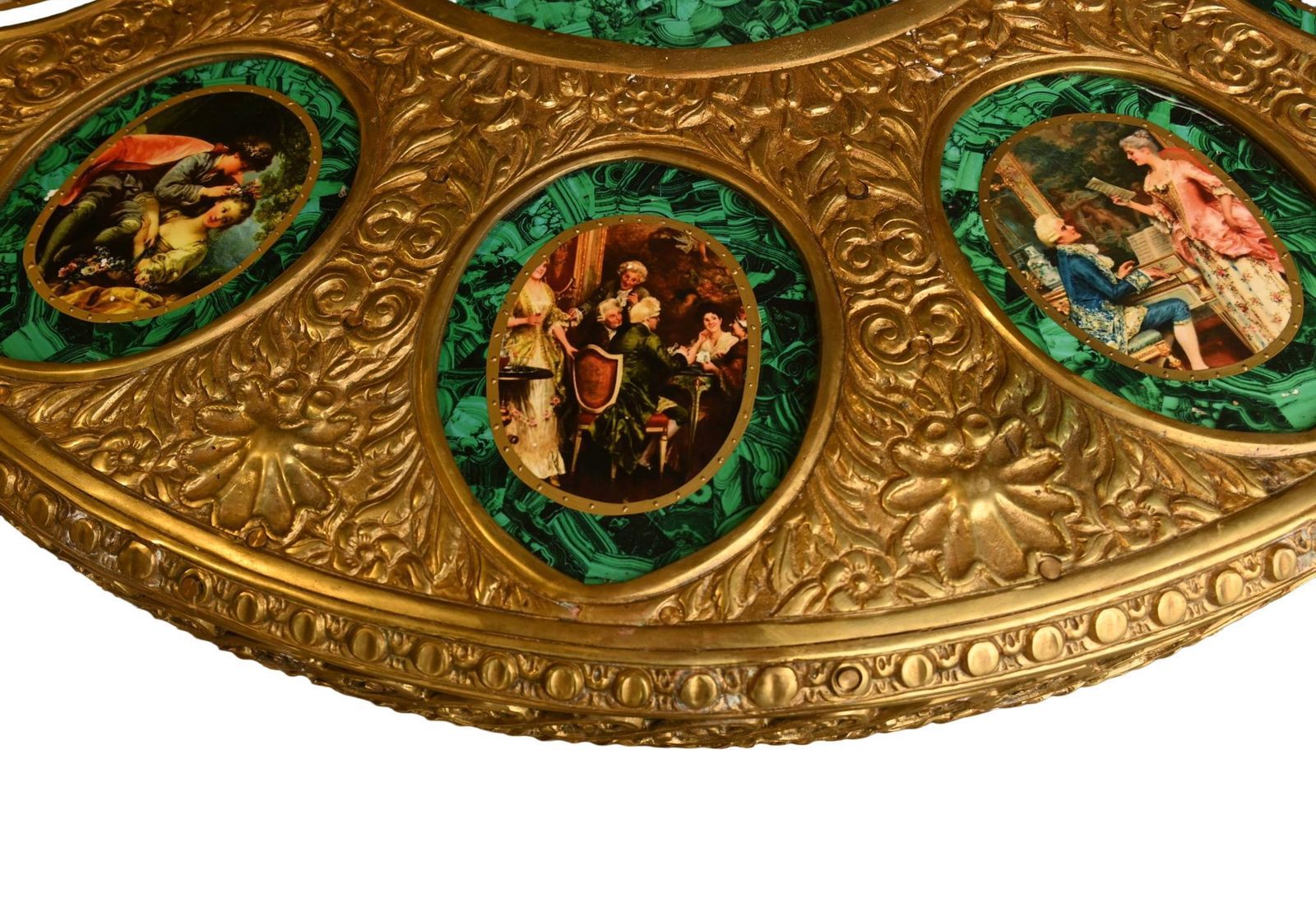 Napoleon III Malachite Centre Table Painted Plaques French Revival photo Furniture