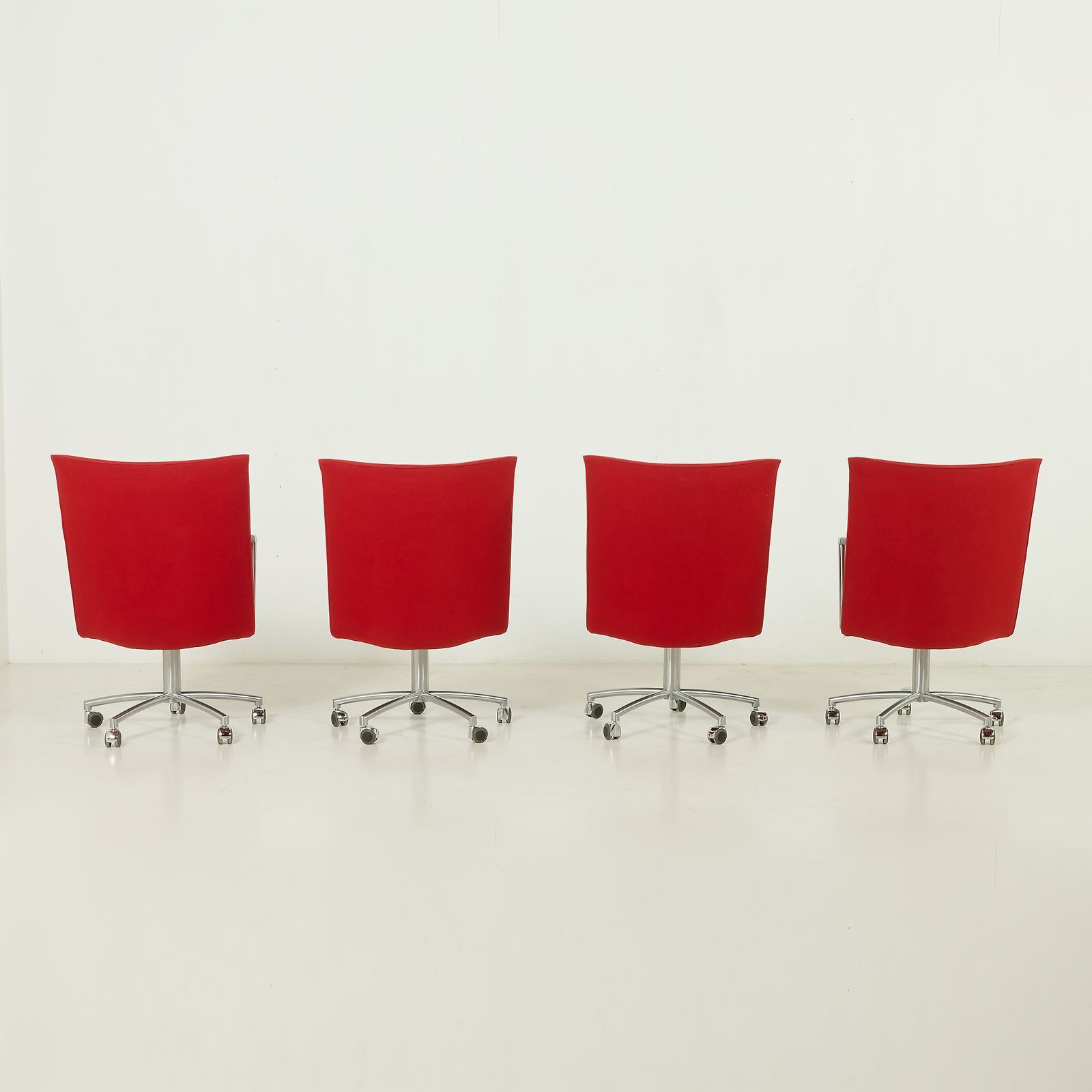 Furniture Erik Jørgensen “Partner” Chair By J. Foersom & P. Hiort Lorenzen, Set Of 4, Denmark, 1970s photo