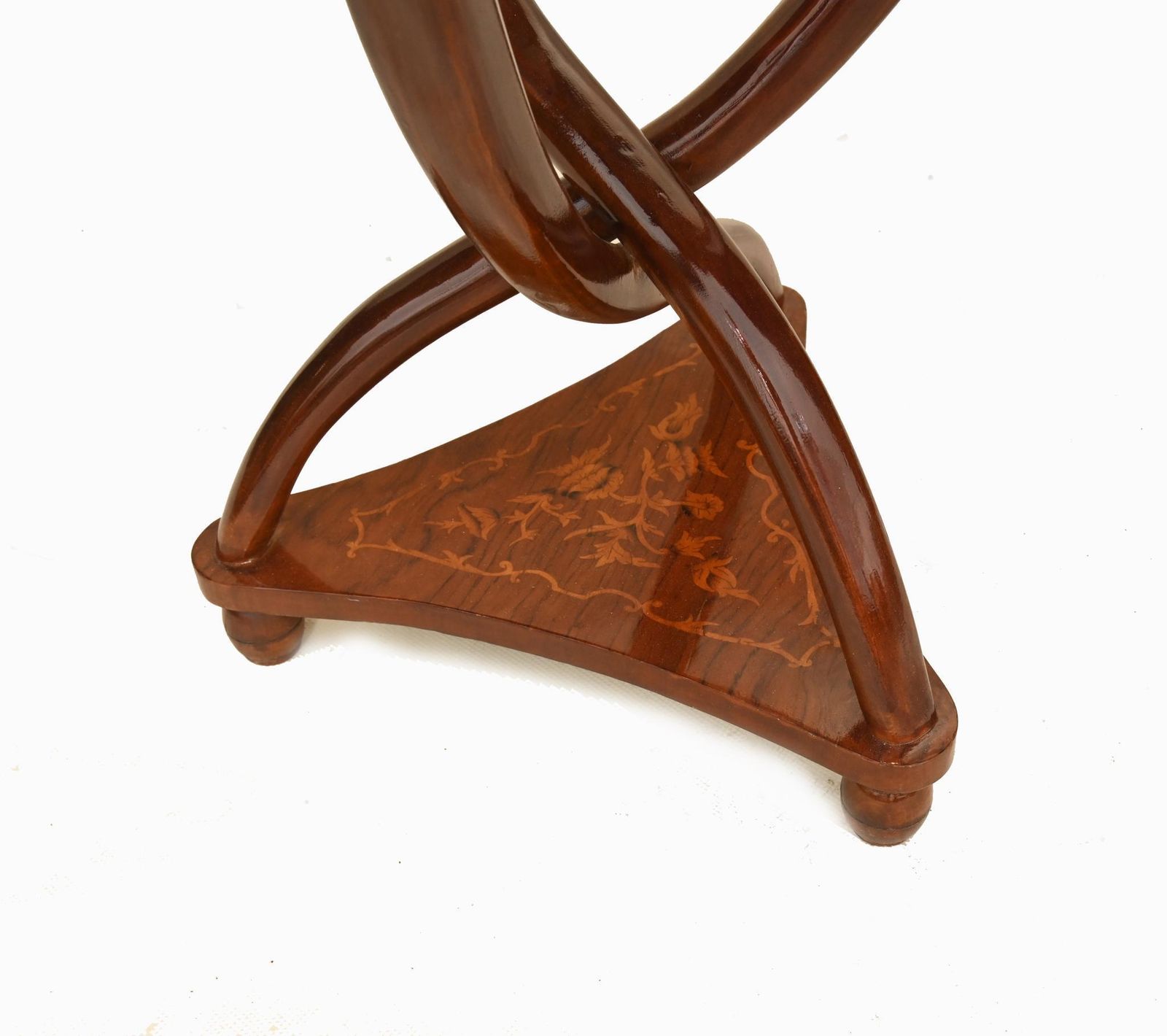 photo furniture Pair Art Nouveau Revival Side Tables Occasional French Marquetry