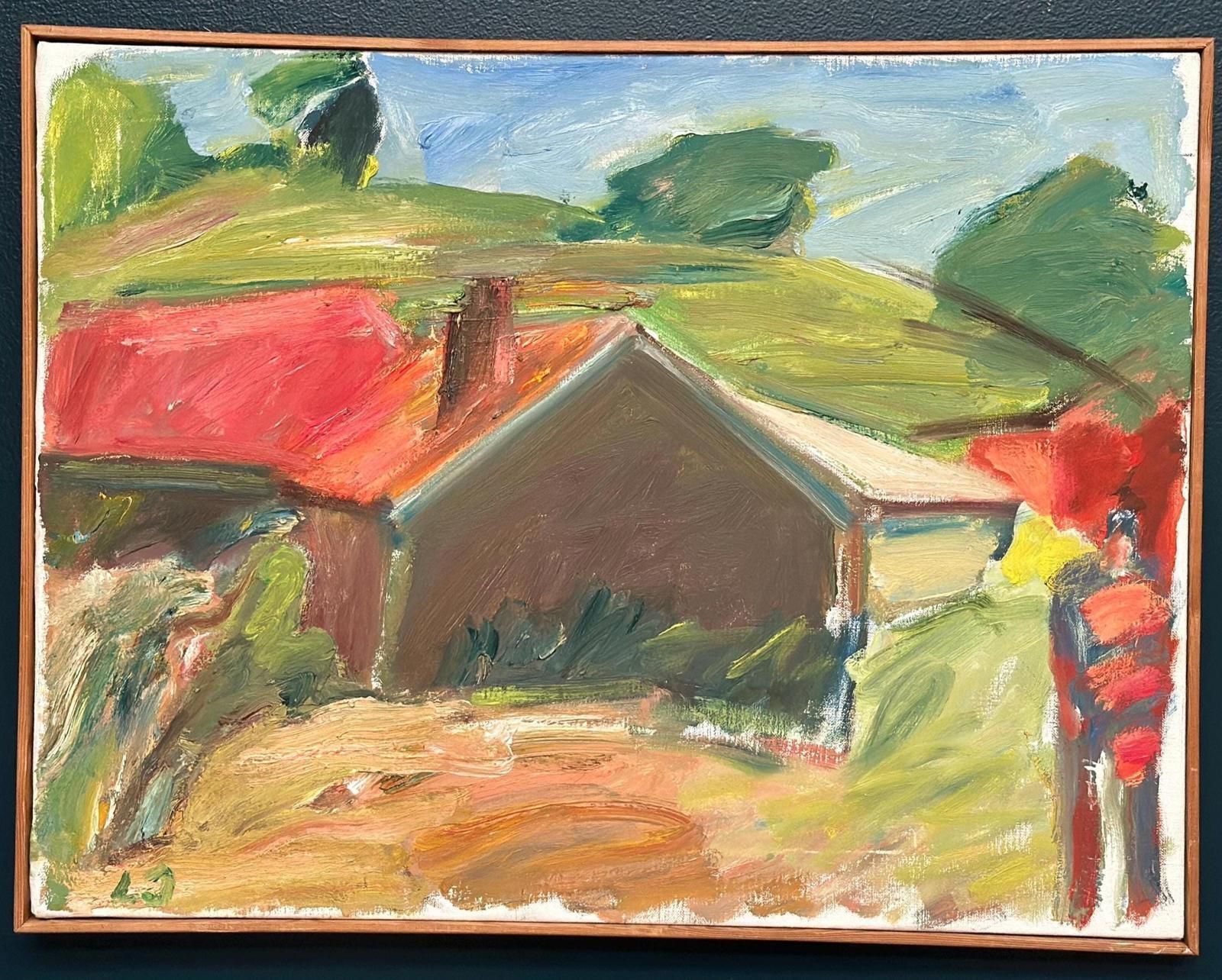 Original Oil On Canvas – “Strandhus äleklinta” By Lennart Johansson – Dated 1983 – Vintage & Framed – 60 × 49.5 Cm (23.6" × 19.5") photo furniture