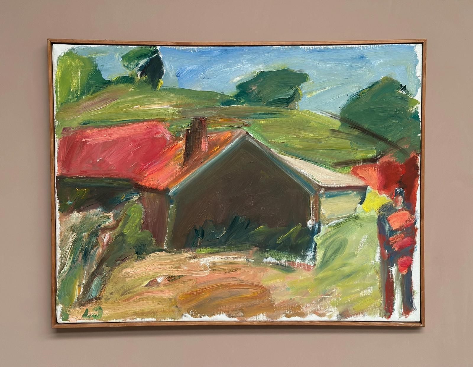 Art Original Oil On Canvas – “Strandhus äleklinta” By Lennart Johansson – Dated 1983 – Vintage & Framed – 60 × 49.5 Cm (23.6" × 19.5") photo