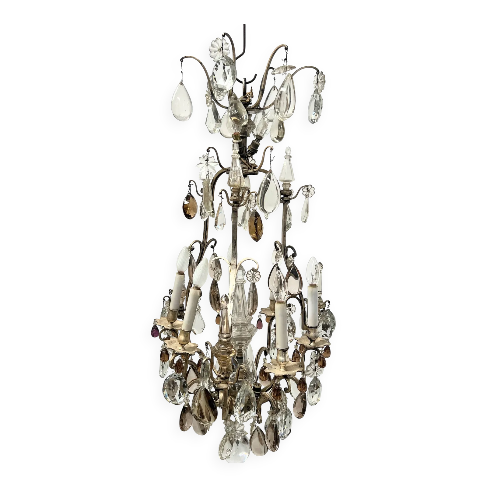 Lustrous Cage Chandelier In Louis XV Style From The Late 19th Century.