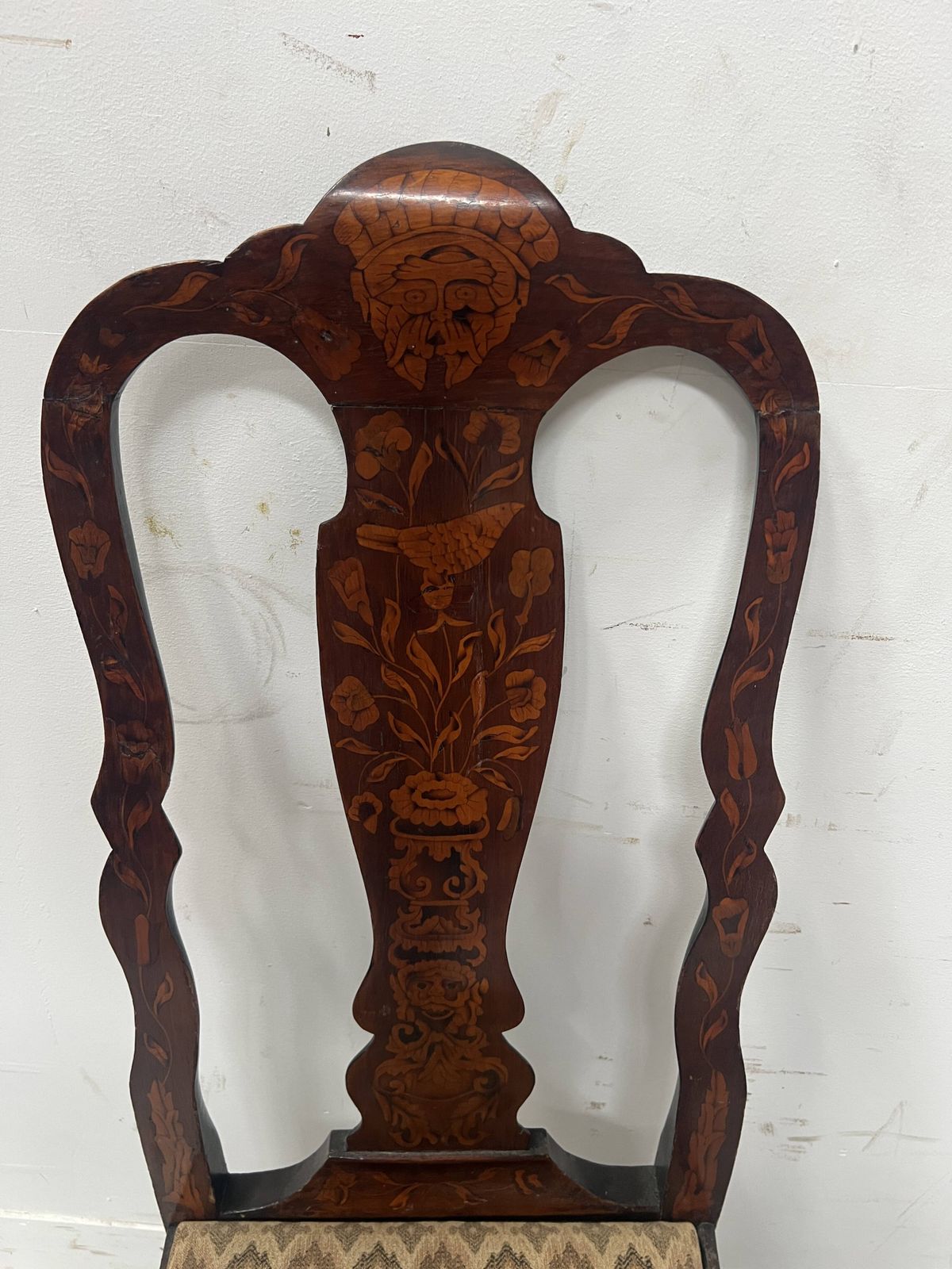 1724.0 Set Of Eight Dutch Marquetry Chairs From The 19th Century. photo