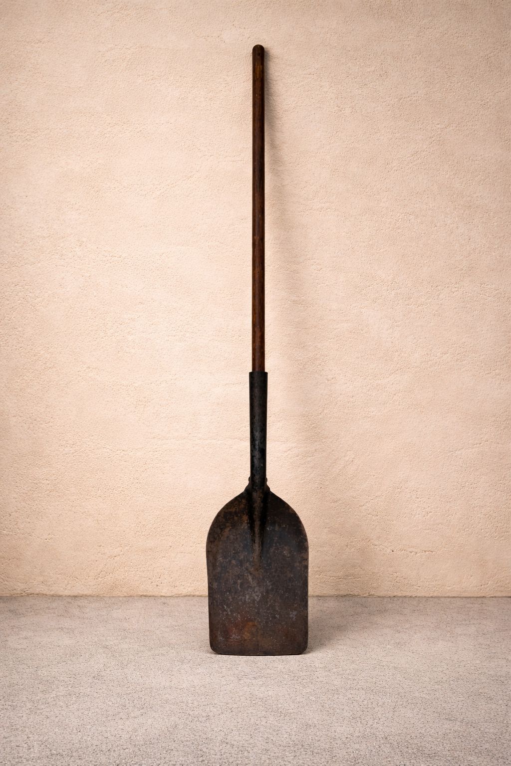 19th Century Hand Forged Iron Coal Shovel – Sculptural Primitive With Later Hand