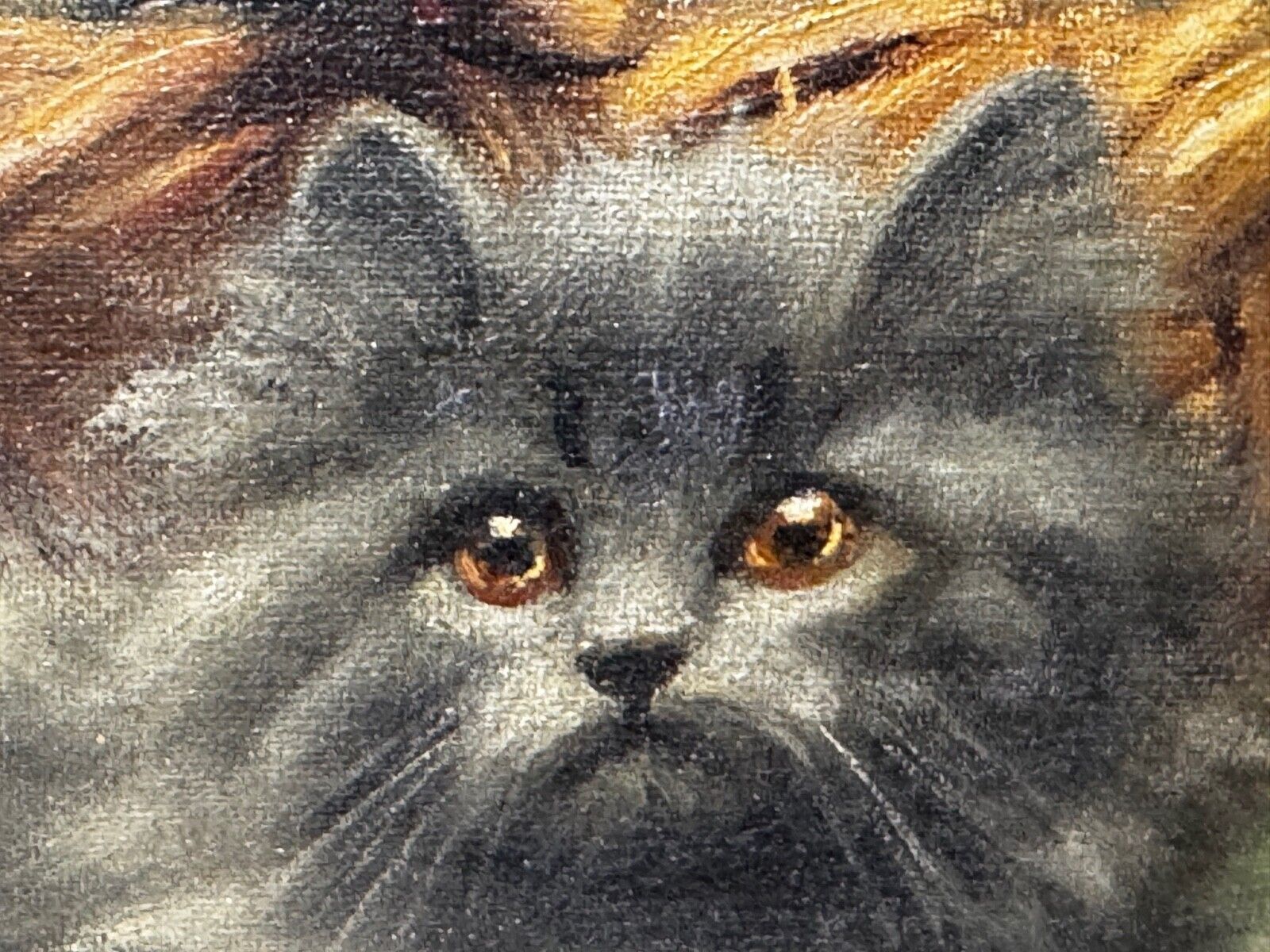 Masterpiece Painting: Persian Kittens Playing Tea Party Signed By Agnes Augusta Talboys Rwa (British, 1863–1940) photo 7000.0