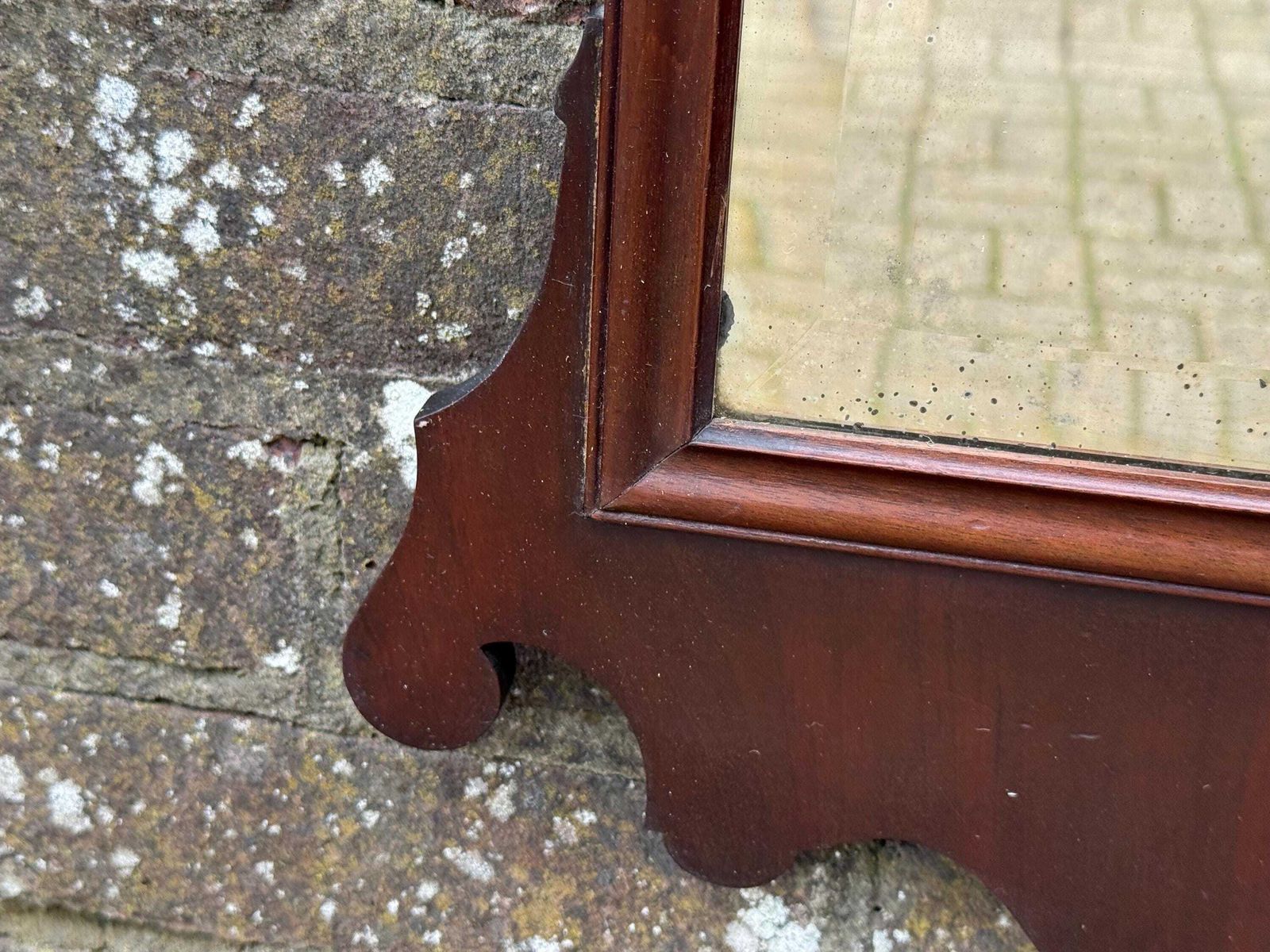 photo vinterior Vintage Mahogany Chippendale Style Wall Mirror Georgian Revival Late Victorian Decor