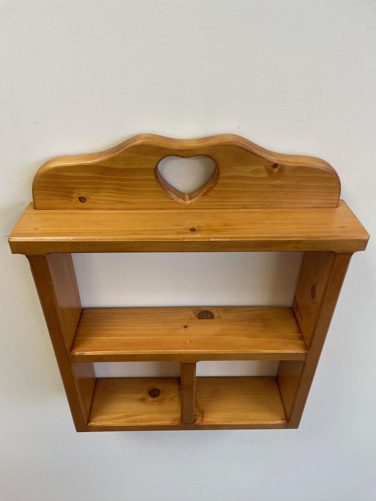 Vintage Wooden Pine Wall Hanging Small Display Shelf photo buy