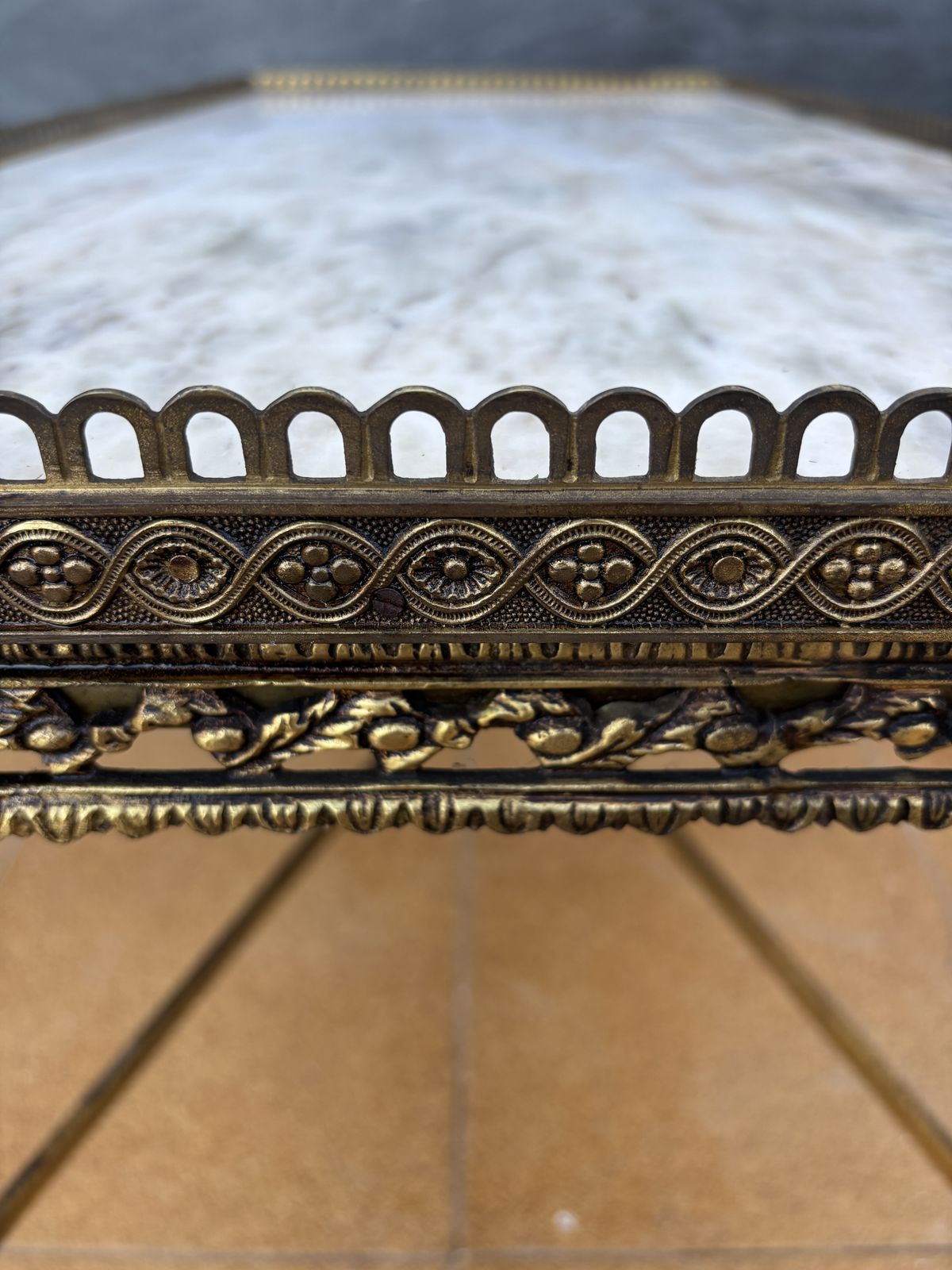 Neoclassical Bronze And Marble Coffee Table With Swan Motifs, 1940s photo Furniture