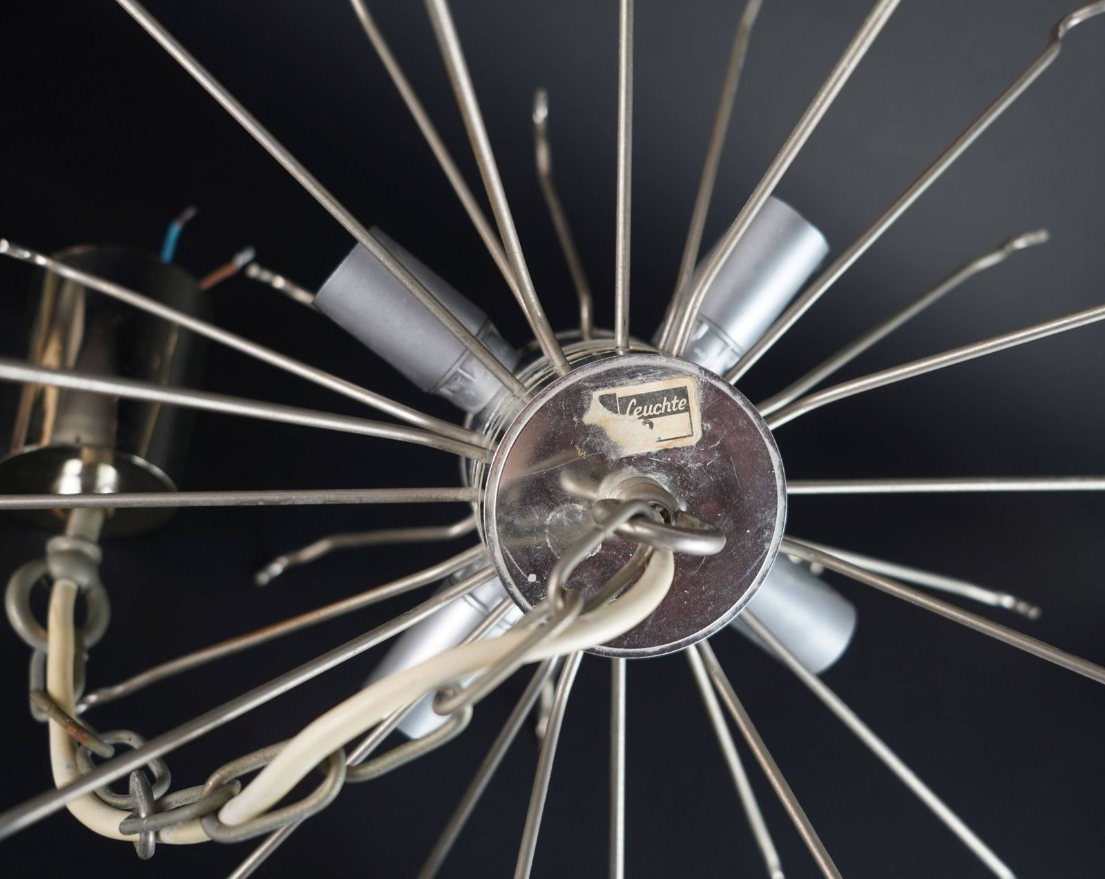 Lighting 1960s/70s Pendant Light With 30 Acrylic Discs Resembling Frosted Glass photo