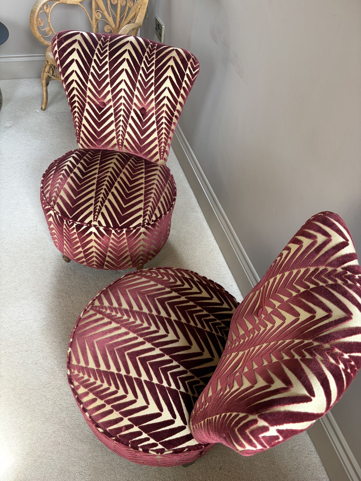 Pair Of 1950’s French Boudoir Chairs photo furniture