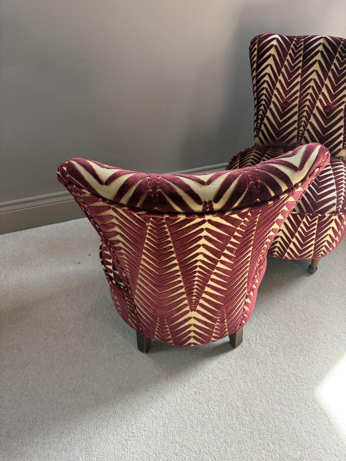 Pair Of 1950’s French Boudoir Chairs photo for sale