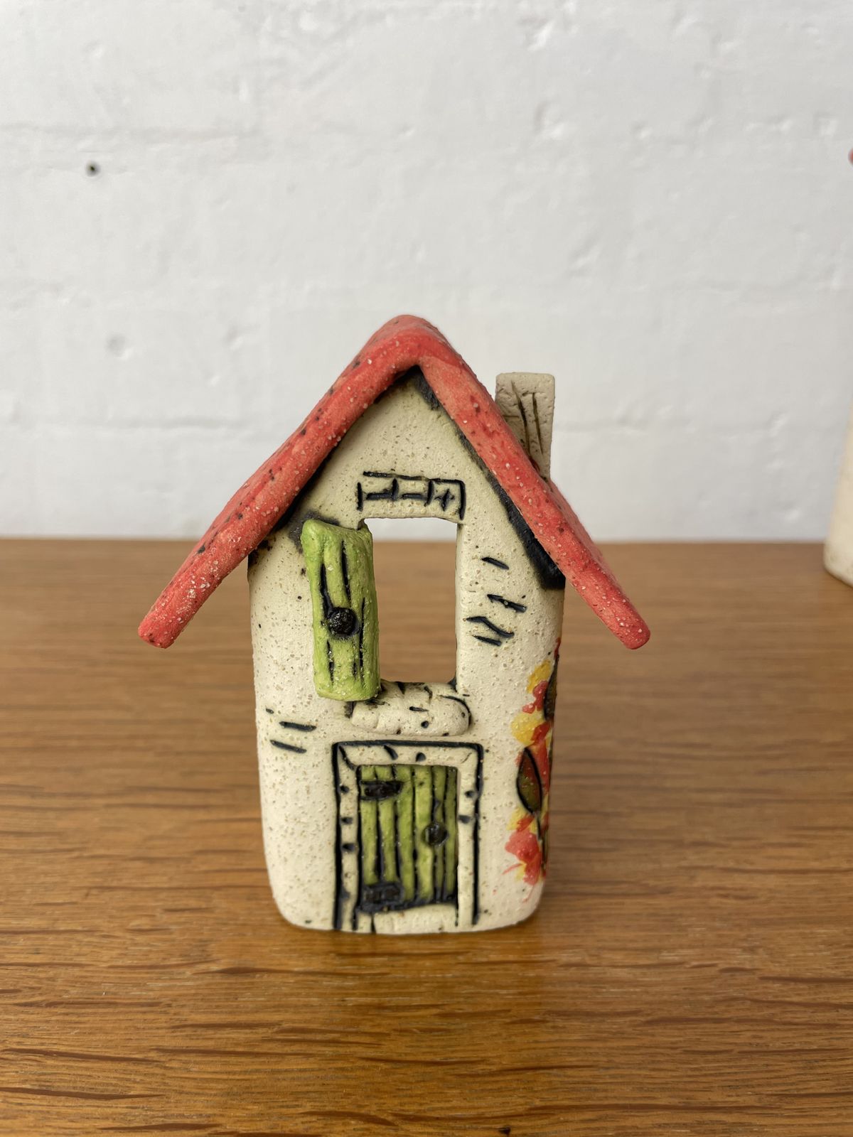 Set Of 3 Handmade Stoneware House Lanterns | Tealight Candle Holders | Decorative Ceramic Lighting photo buy