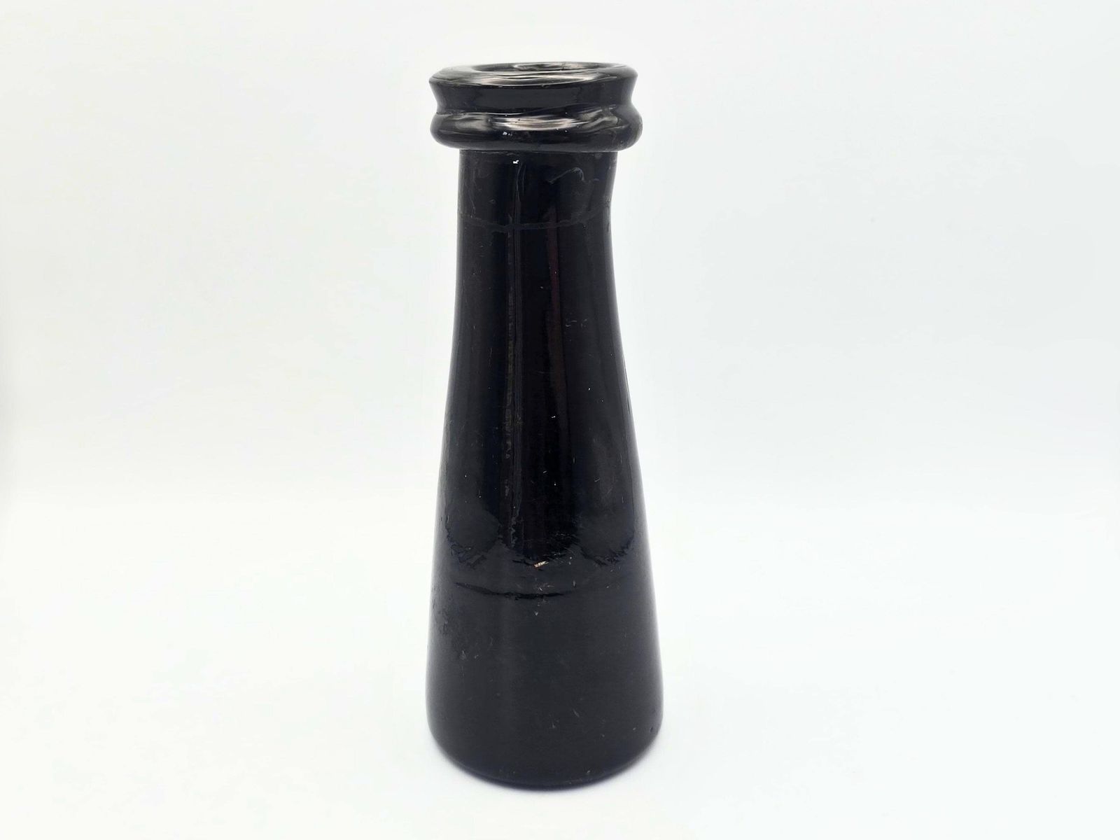 Victorian Black Glass Truffle Bottle   Antique French Kitchenalia photo furniture