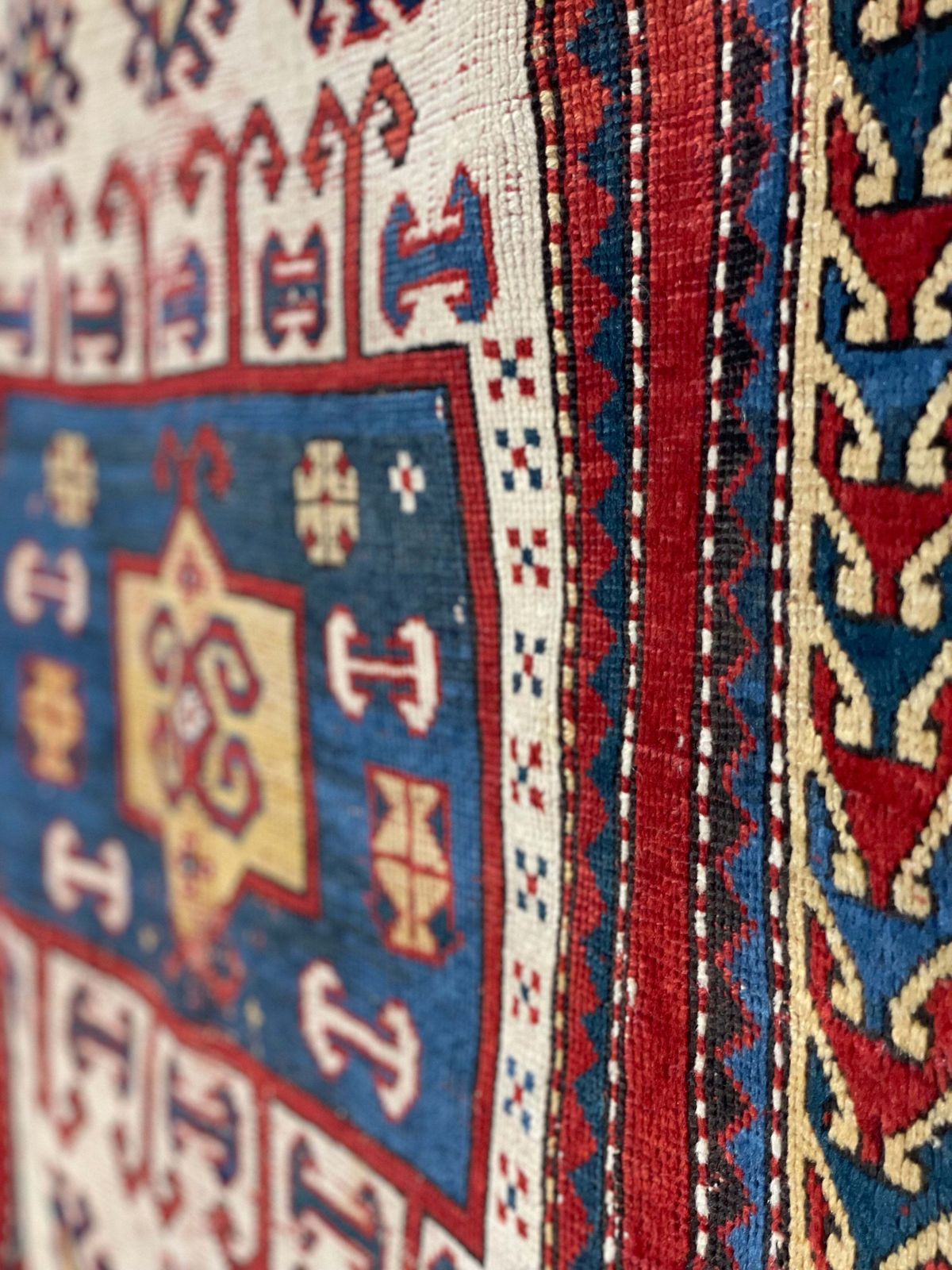 Antique Caucasian Karachov Prayer Rug photo Textiles