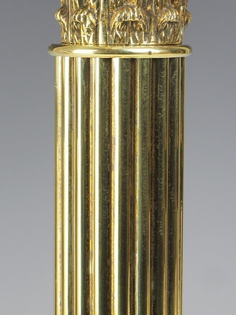 19th Century Brass Corinthian Table Lamp photo vinterior