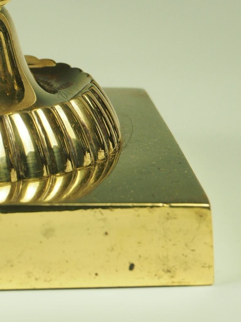 19th Century Brass Corinthian Table Lamp photo vintage