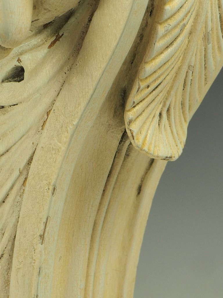 245.0 18th Antique Architectural Wood Hand Carved Corbel Salvaged French Chateau photo