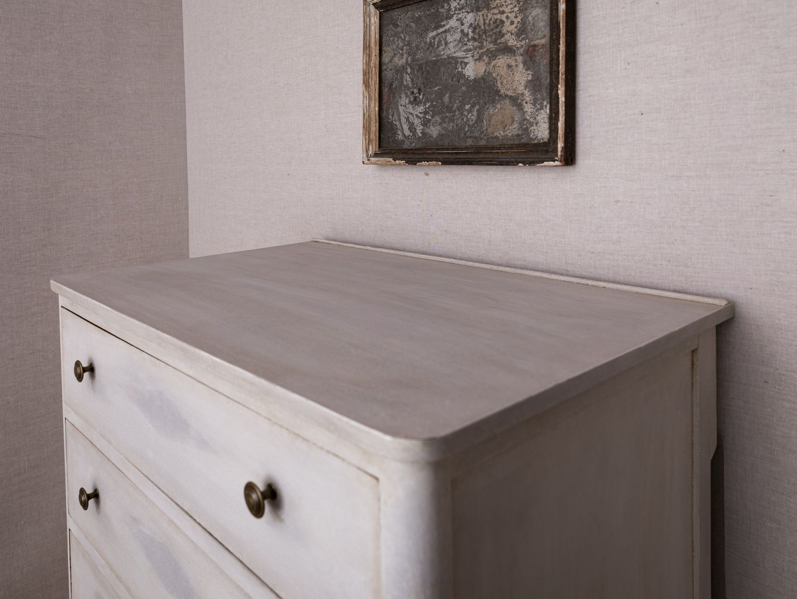 Edwardian Chest Of Drawers   Later Hand Painted In Aged Old White photo furniture