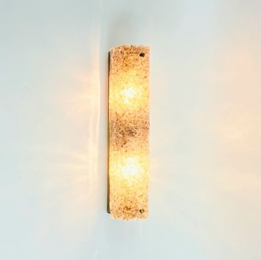 Paar Mid Century Modern Buisvormige Wandlampen Van Murano Glas, Hillebrand, Duitsland, Jaren 1970 photo 700.0