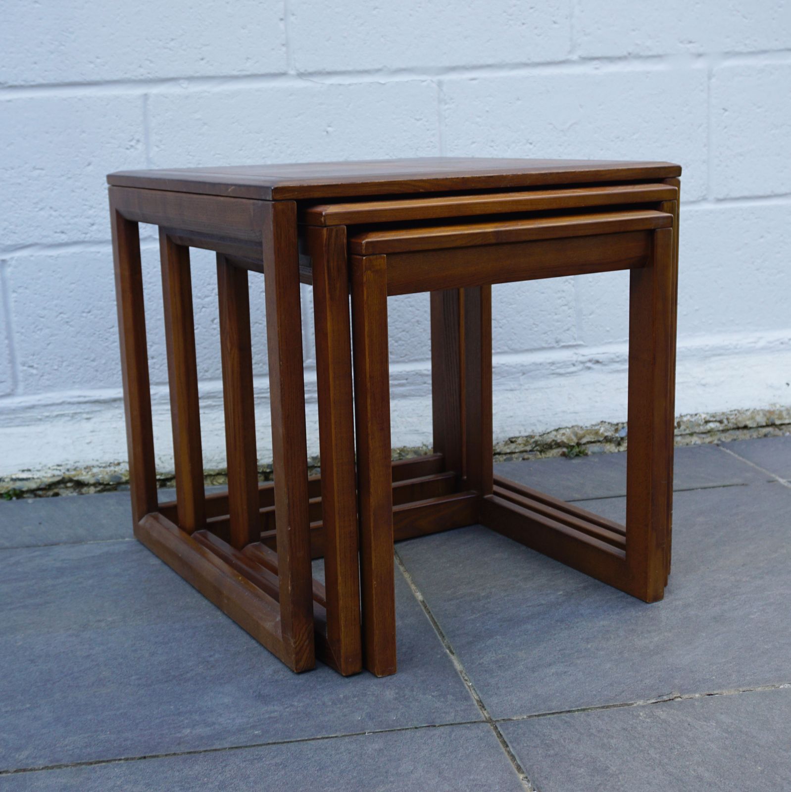 G Plan Nest Of 3 Side Tables Squares Design 1960s Mid Century Refurbished photo for sale