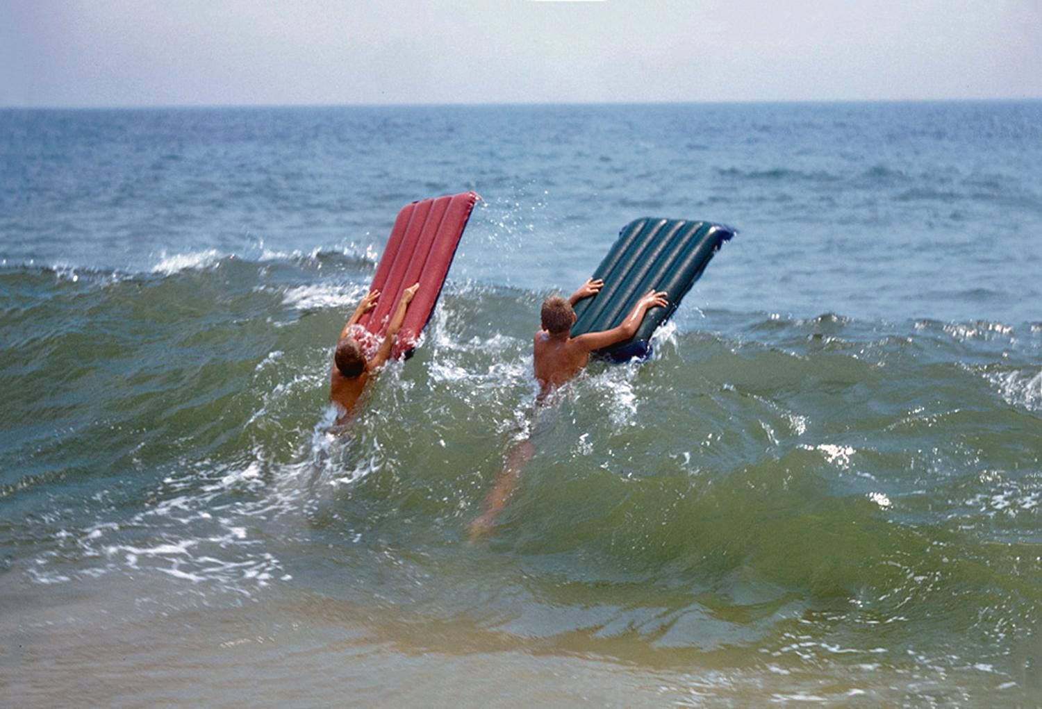 Toni Frissell 'Hamptons Lilos' 1956 Archival Pigment Print Framed In Black photo furniture