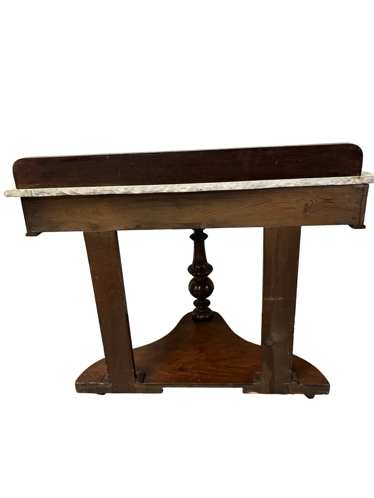 Beautiful Victorian Mahogany Marble Topped Demi Lune Table Console photo buy