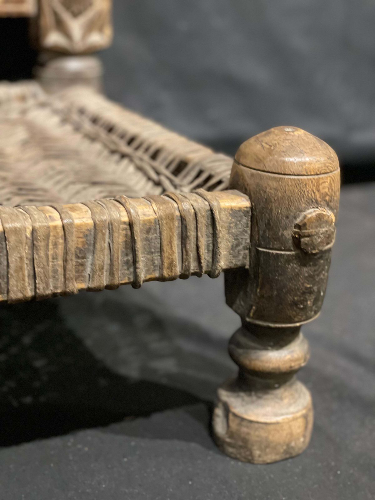 Antique Swat Valley Low Chair, 1800s photo 325.0