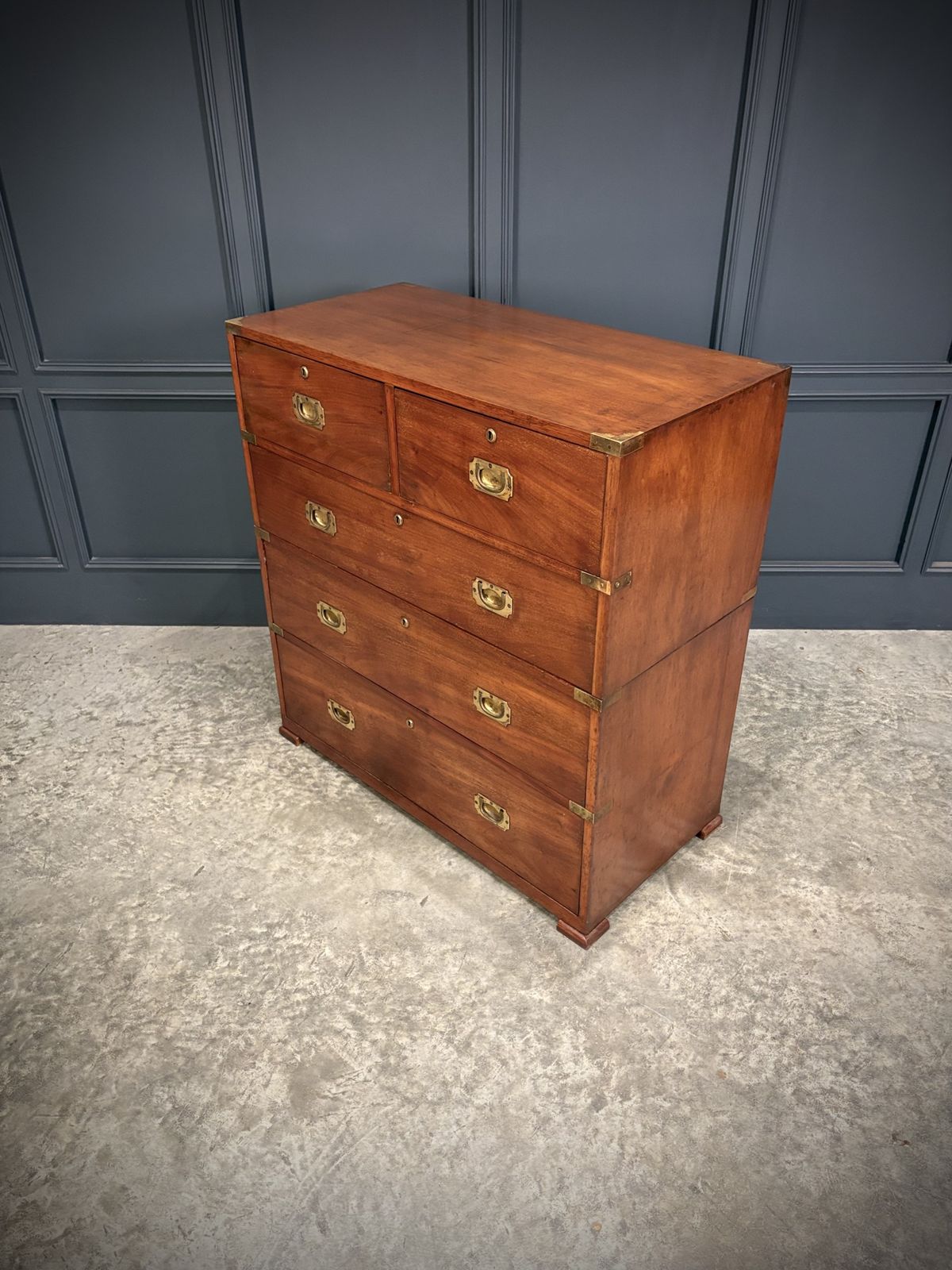 Mahogany Military Campaign Chest By Ross & Co. photo vintage