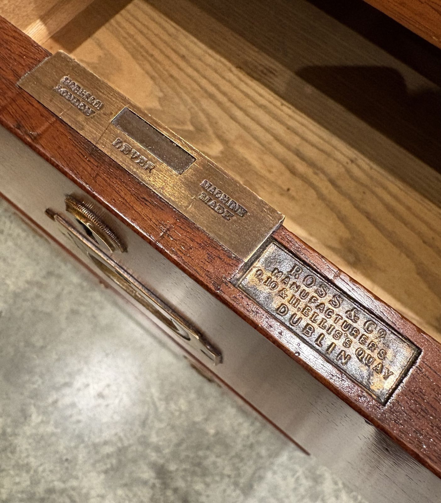 photo furniture Mahogany Military Campaign Chest By Ross & Co.