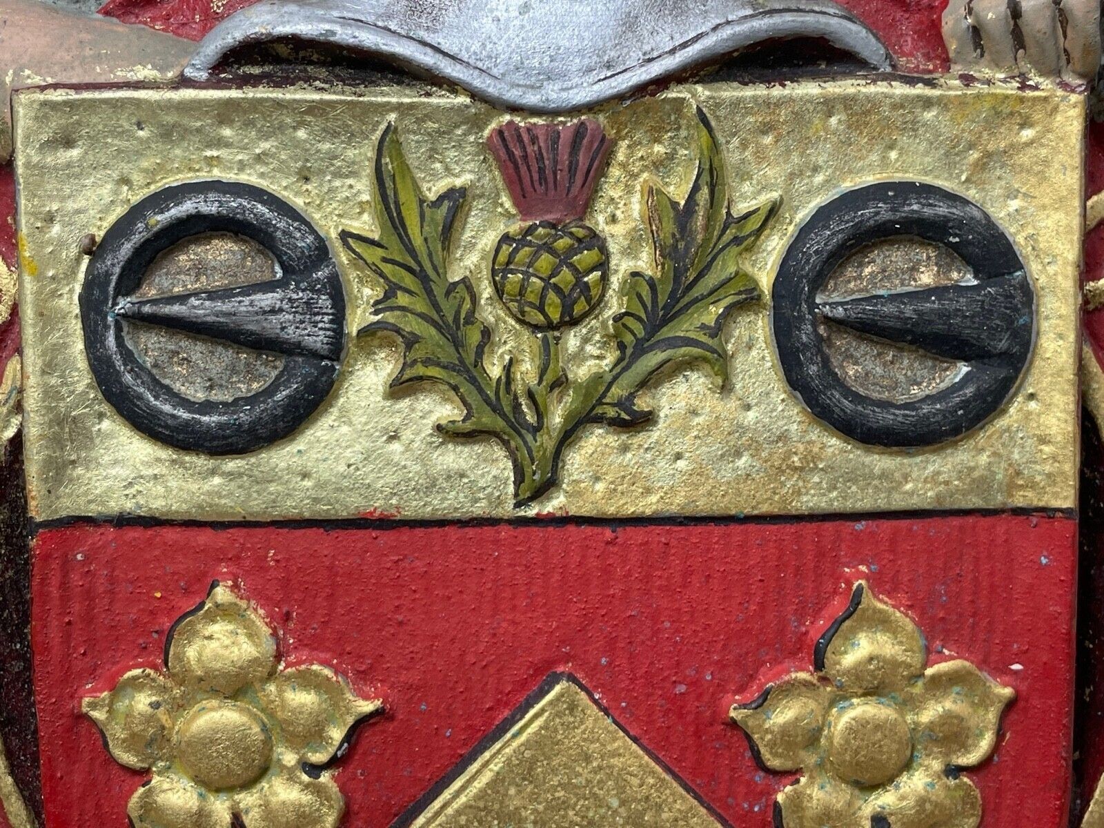 Historic Wwii Bronze Scottish Heraldic Plaque – Duncan Arms, Obe, Ministry Of Supply, Glasgow, C.1940s photo for sale