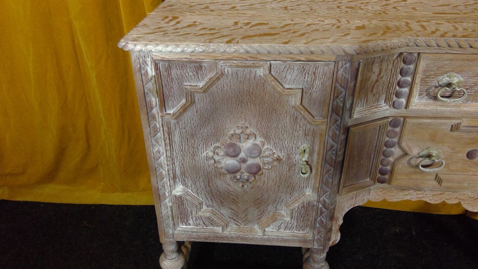 photo for sale A Large And Impressive Bleached Oak(cerused) Carolian Style Sideboard