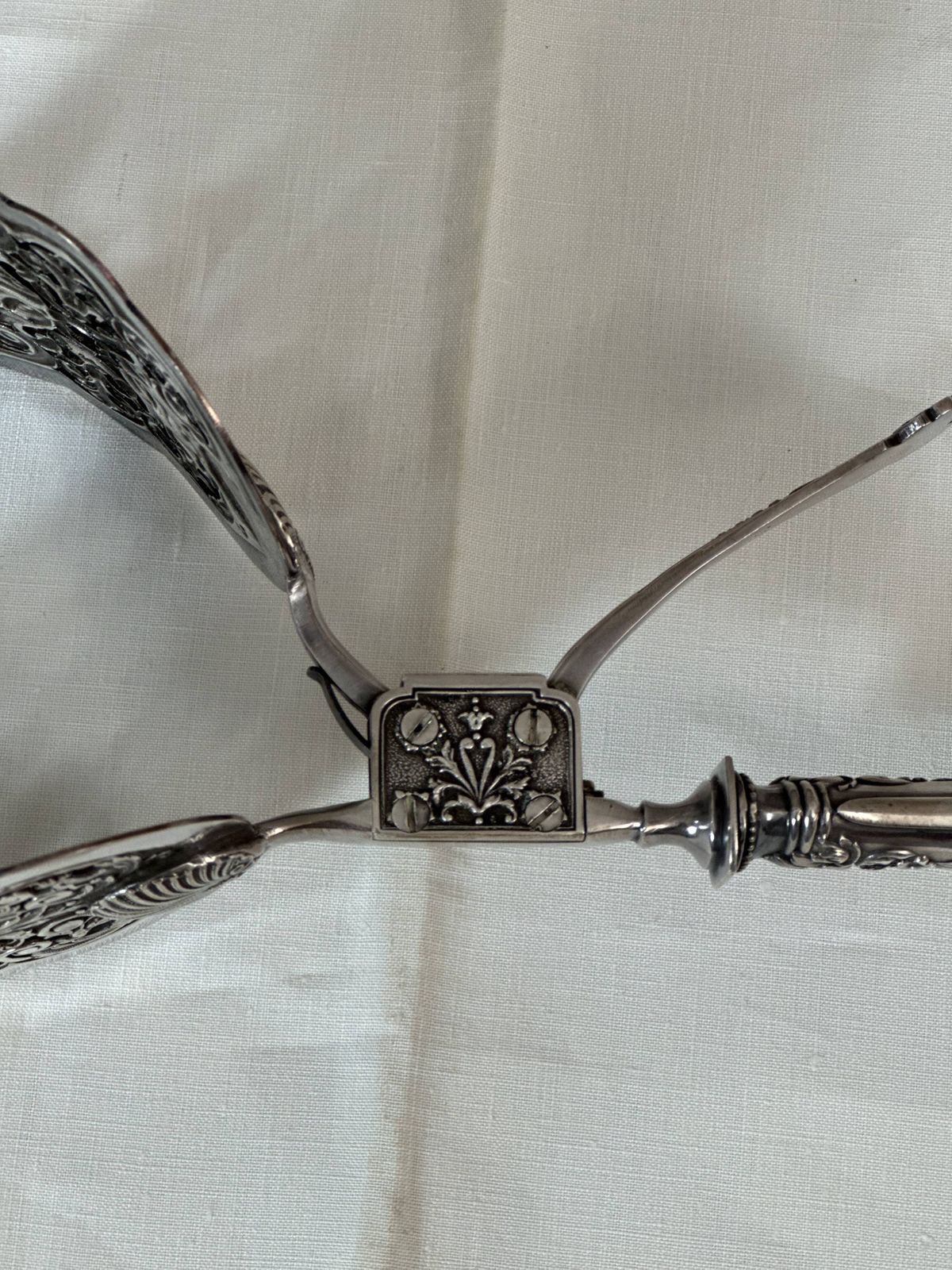 photo furniture Silver Plated Asparagus Tongs, Early 20th Century