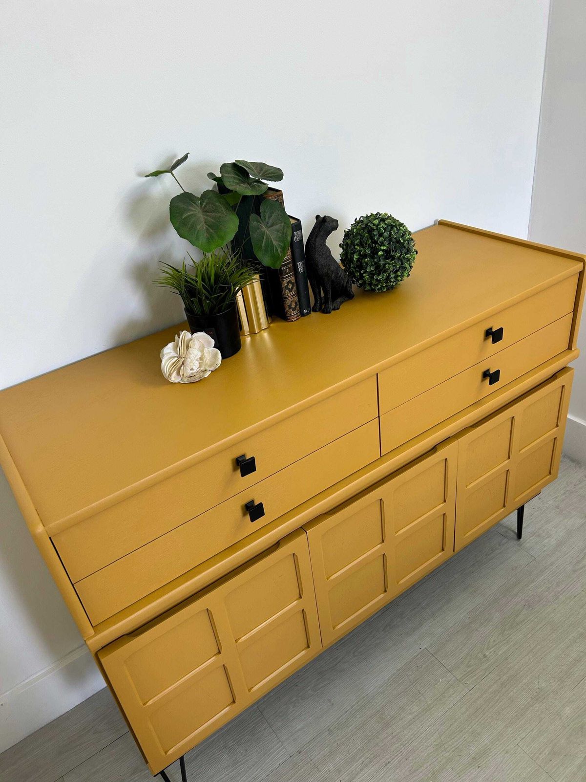 Large Nathan Yellow Mustard Sideboard photo vinterior