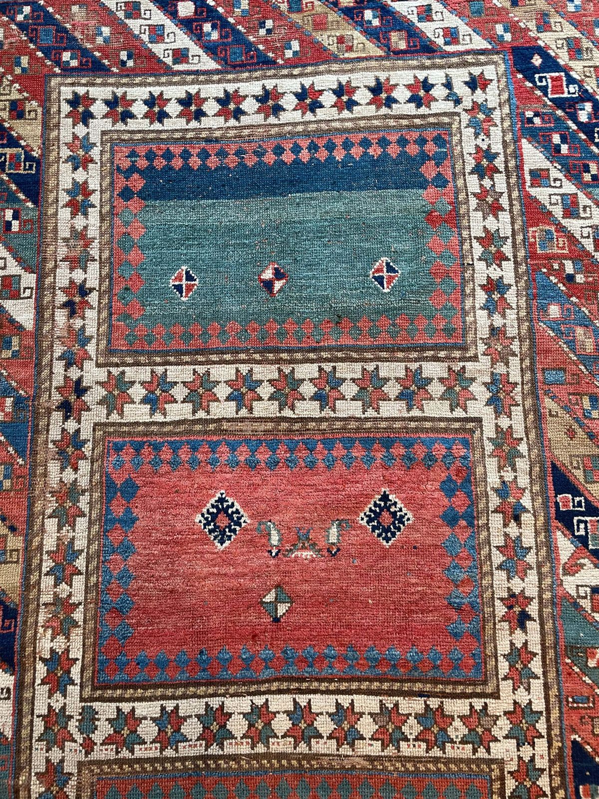 Antique Caucasian Kazak Bordjalou Rug photo for sale