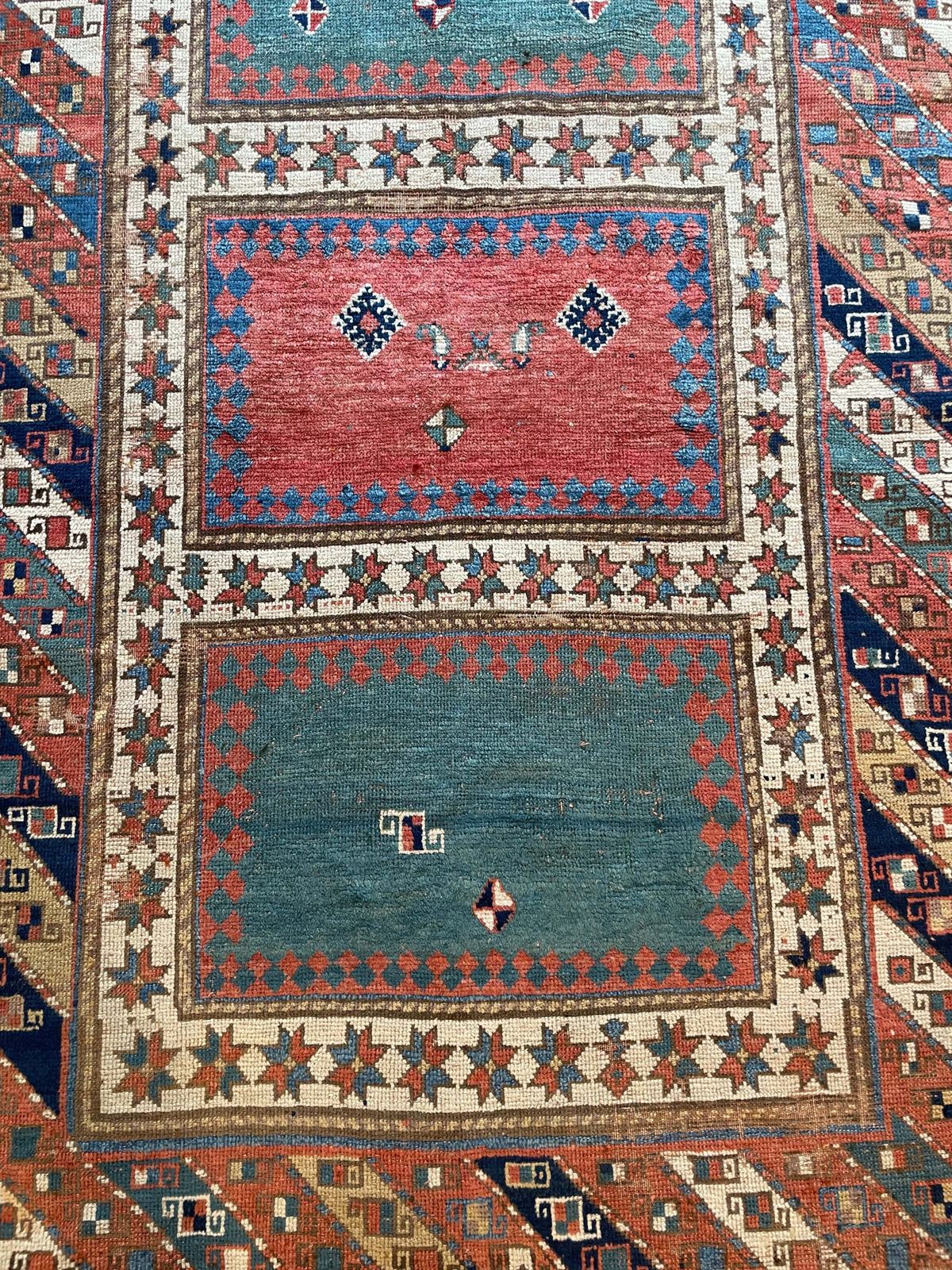 Antique Caucasian Kazak Bordjalou Rug photo Textiles