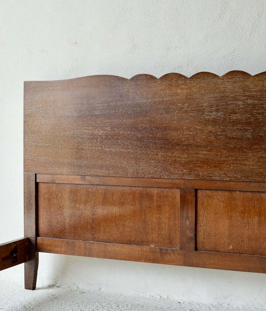photo for sale French Art Deco Cerused Oak Double Bed