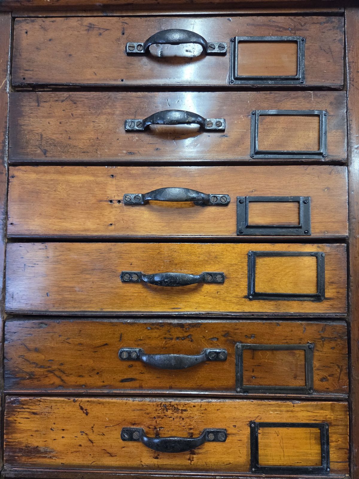 Early 20th Century Tall British Government Issue Mahogany Notary Drawer Cabinet   King George V   1932 photo furniture