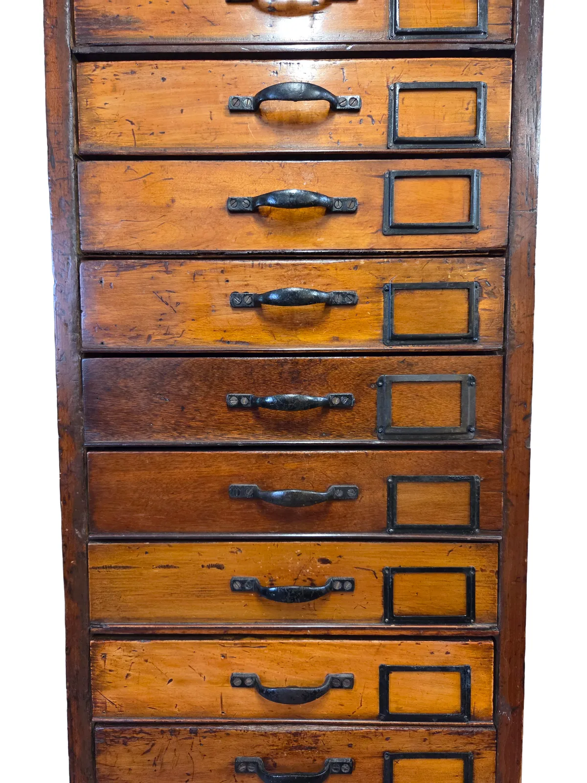 Early 20th Century Tall British Government Issue Mahogany Notary Drawer Cabinet   King George V   1932 photo Furniture