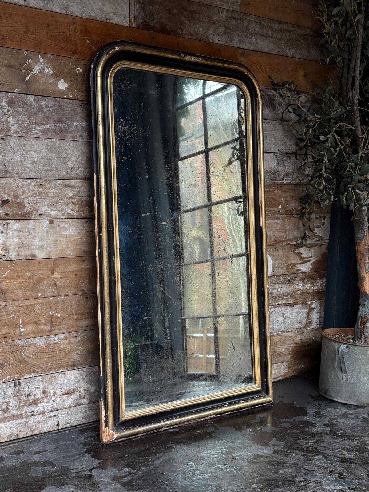 photo for sale Fabulously Foxed French Louis Philippe Mirror.