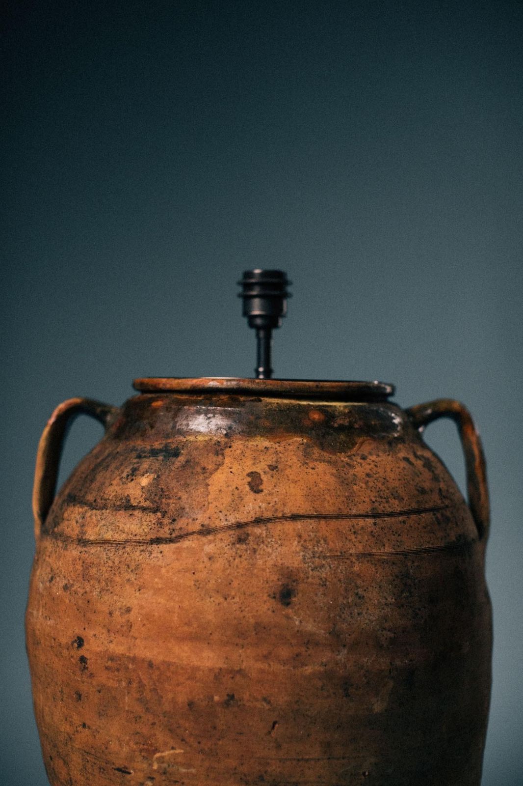 Aegean Glazed Olive Jar Table Lamp photo for sale