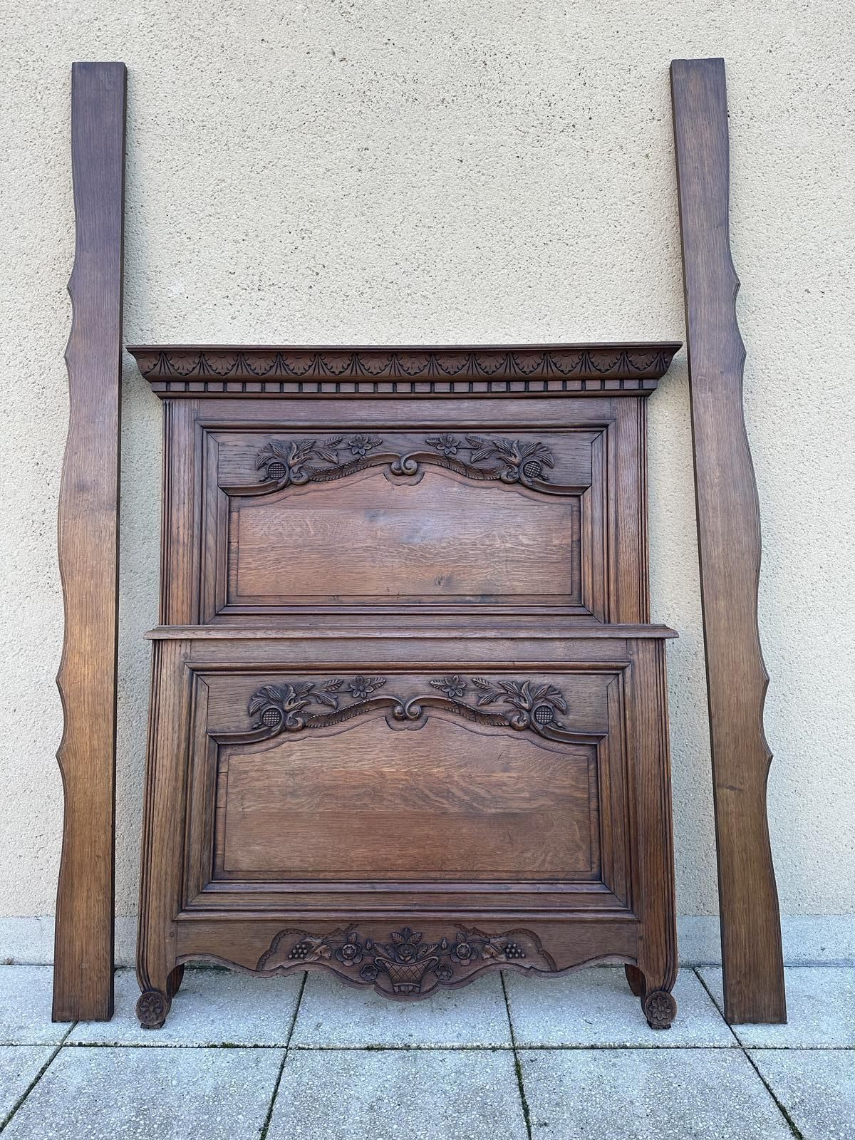 Antique French Single Carved Bed Frame Louis XVI Style photo buy