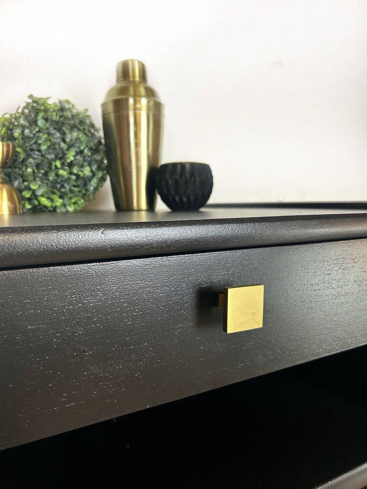 Nathan Small Drinks Cabinet, Cocktail Cabinet In Black And Gold photo Furniture