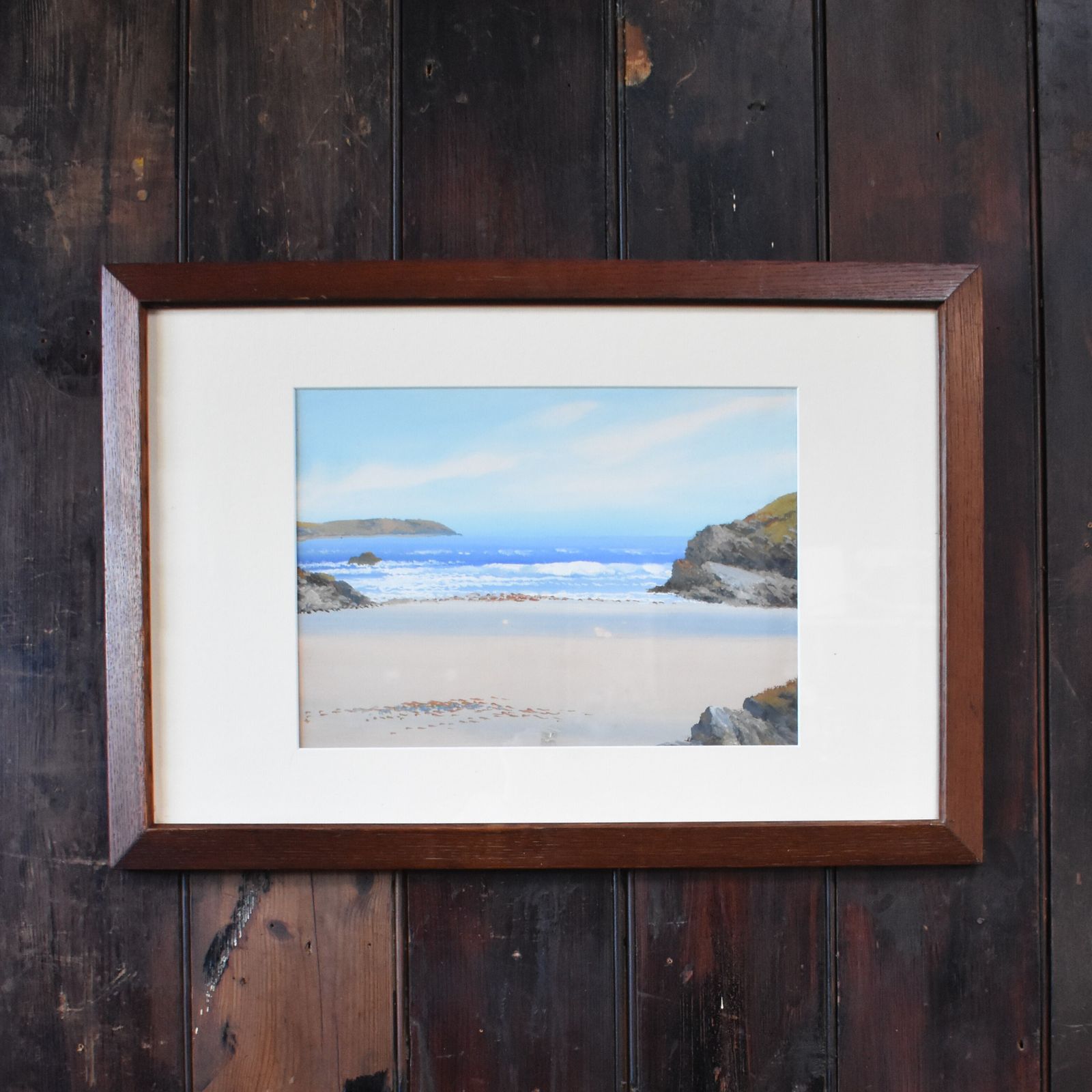 Antique 1920s Reginald Daniel Sherrin South West Seascape Watercolour Painting