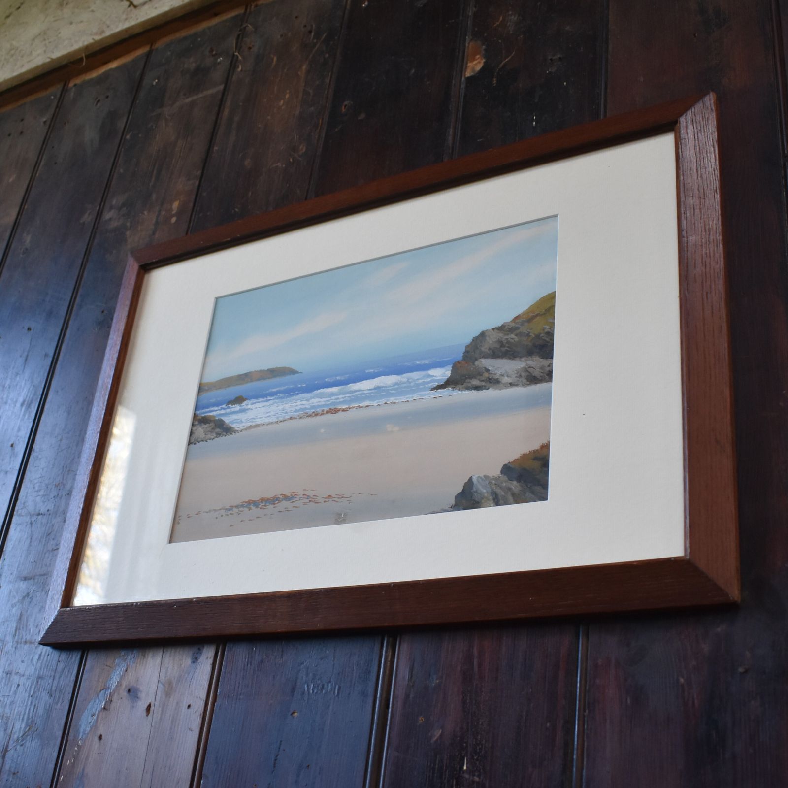 Antique 1920s Reginald Daniel Sherrin South West Seascape Watercolour Painting photo buy
