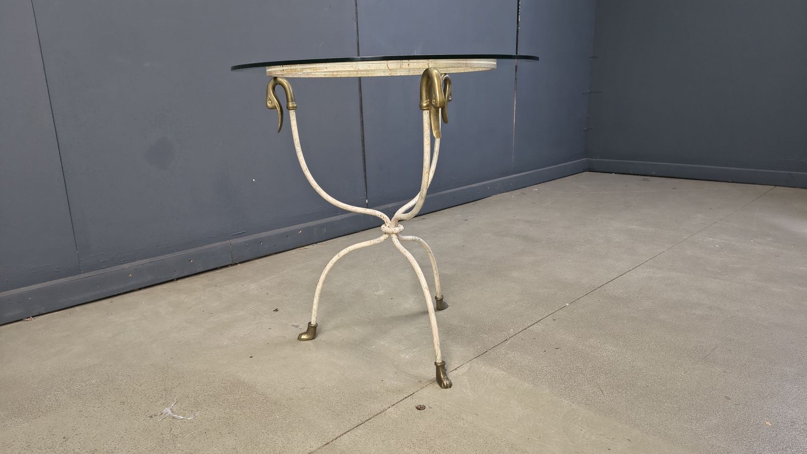 Mid Century Italian Swan Side Table, 1970s photo Furniture