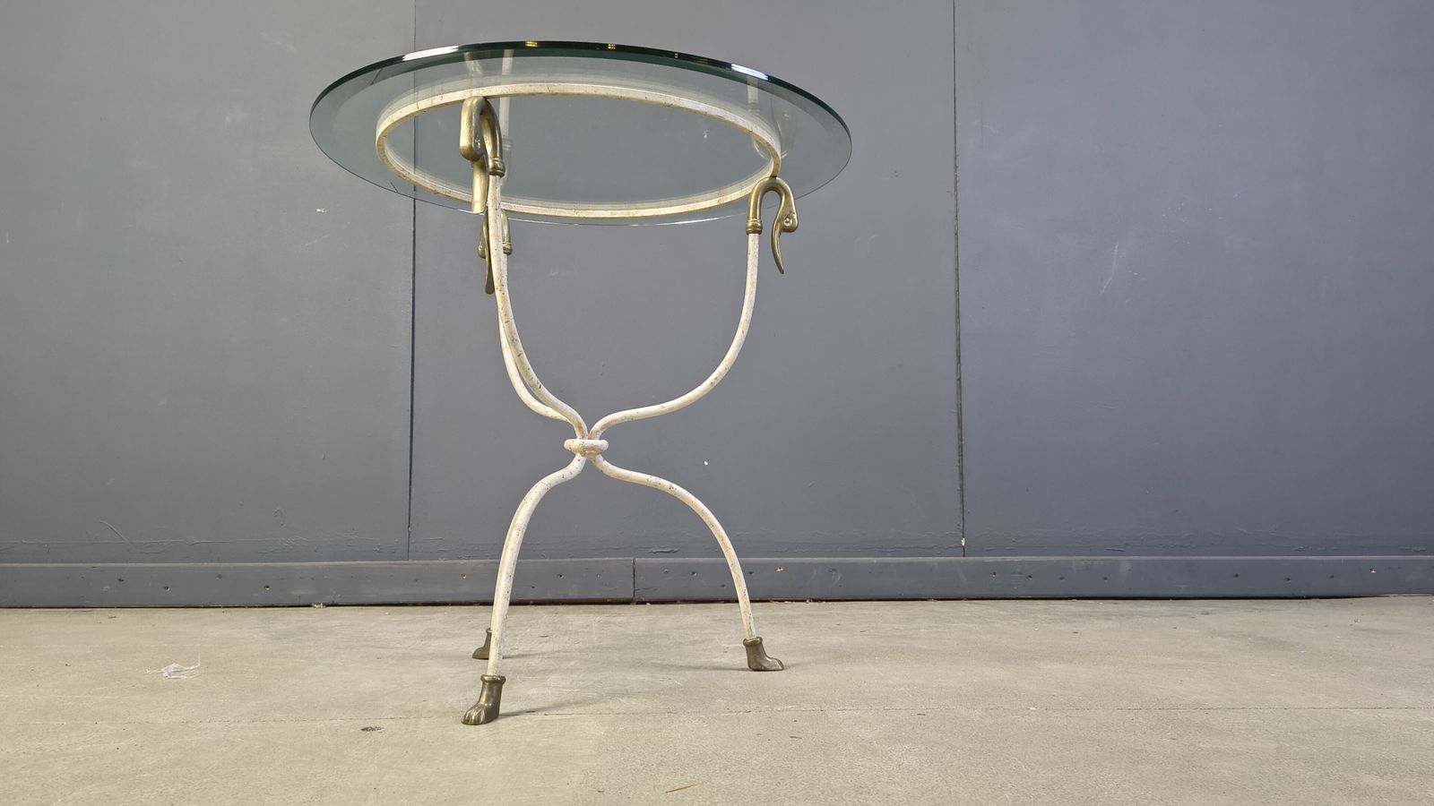 Mid Century Italian Swan Side Table, 1970s photo buy