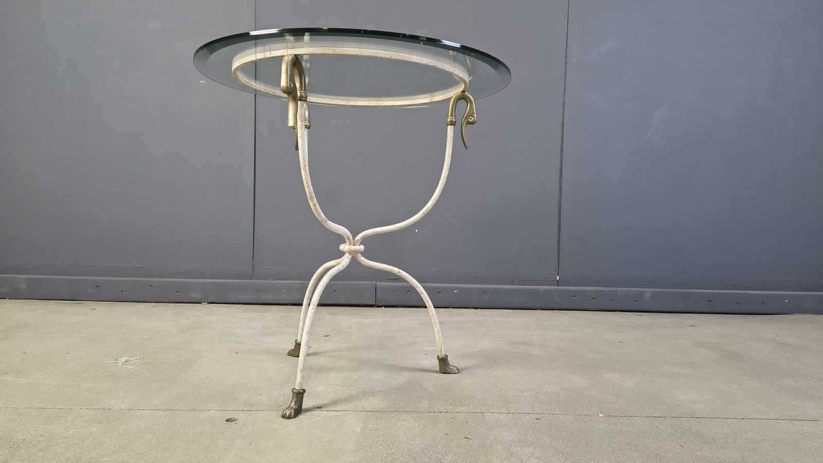Mid Century Italian Swan Side Table, 1970s photo for sale