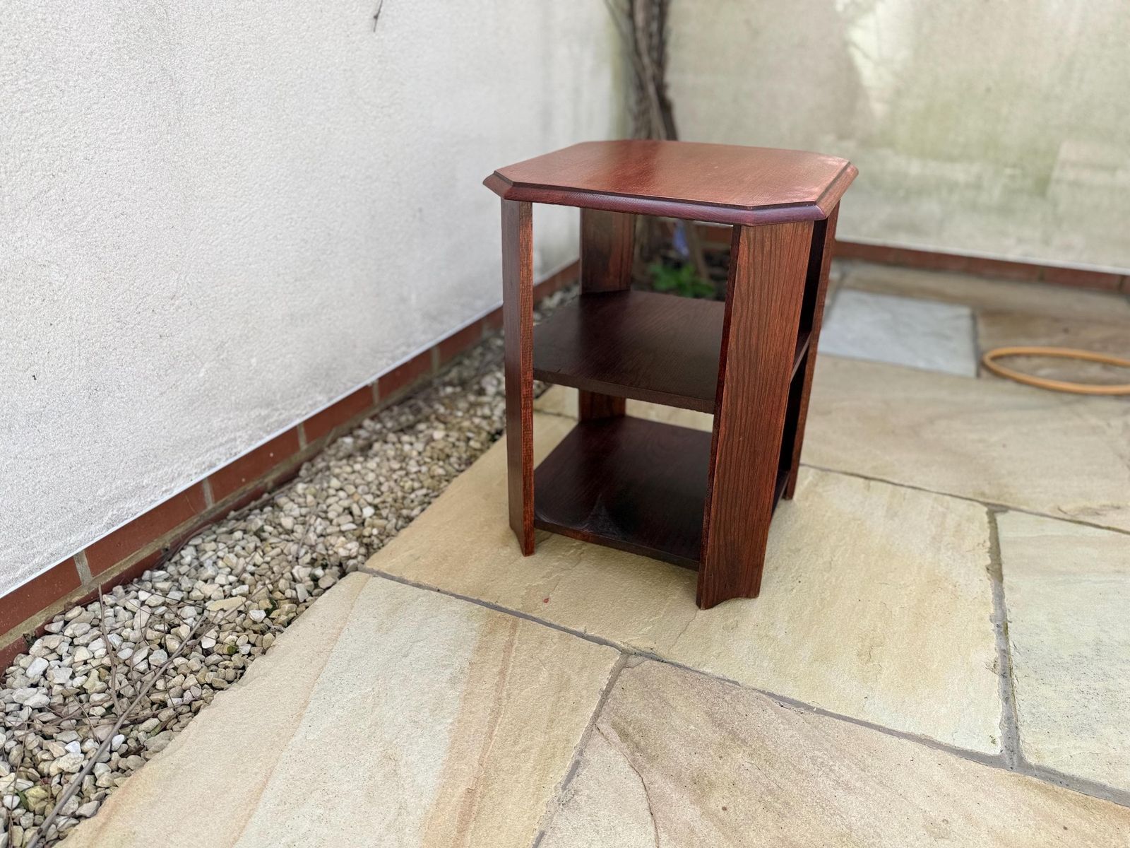Vintage Solid Wood Mid Century Side Table / Coffee Table / Plant Stand / Pot Stand / Pedestal Table photo vinterior