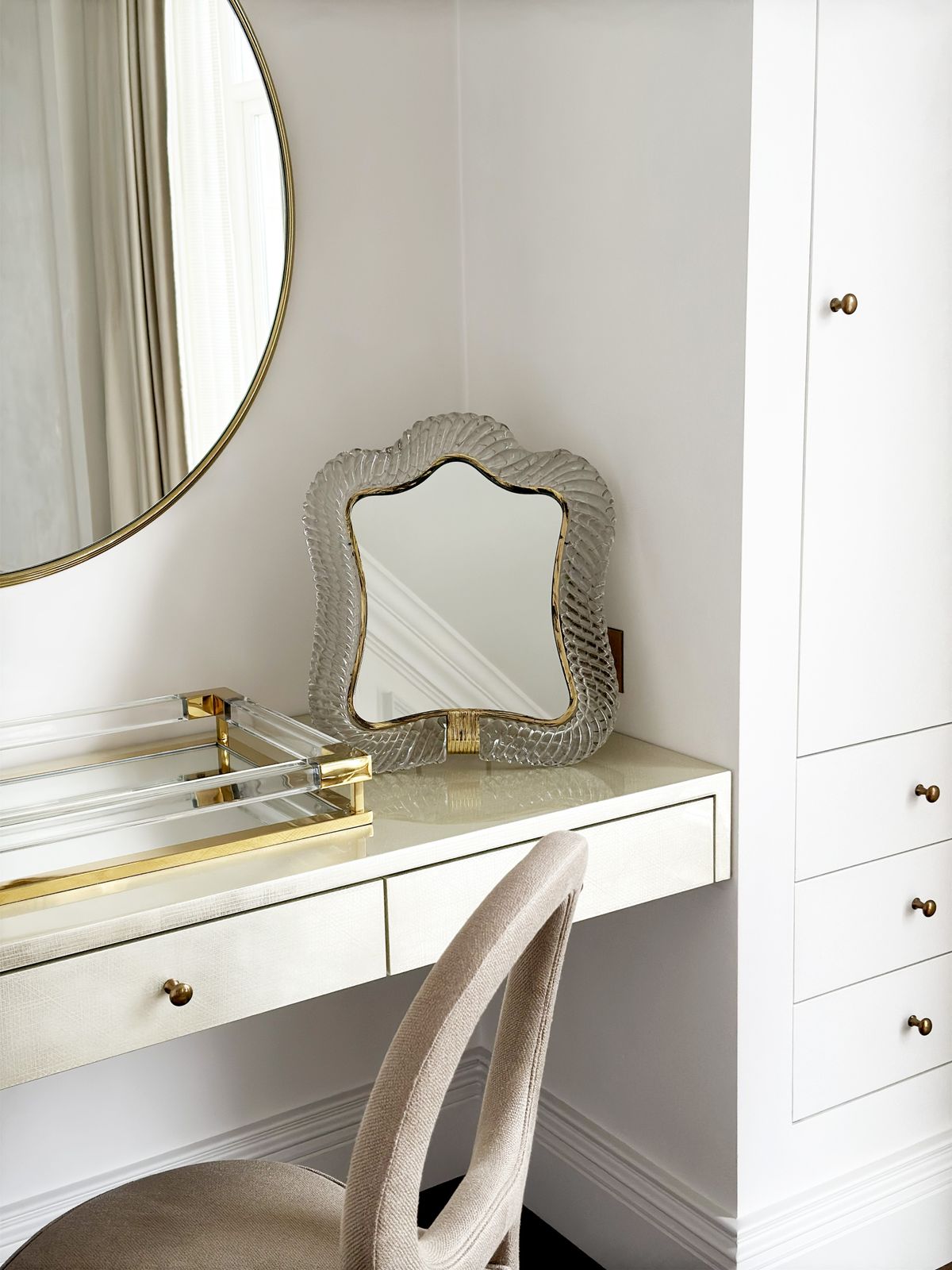 Murano Glass Vanity Mirror By Barovier And Toso, Italy, 1940s photo for sale